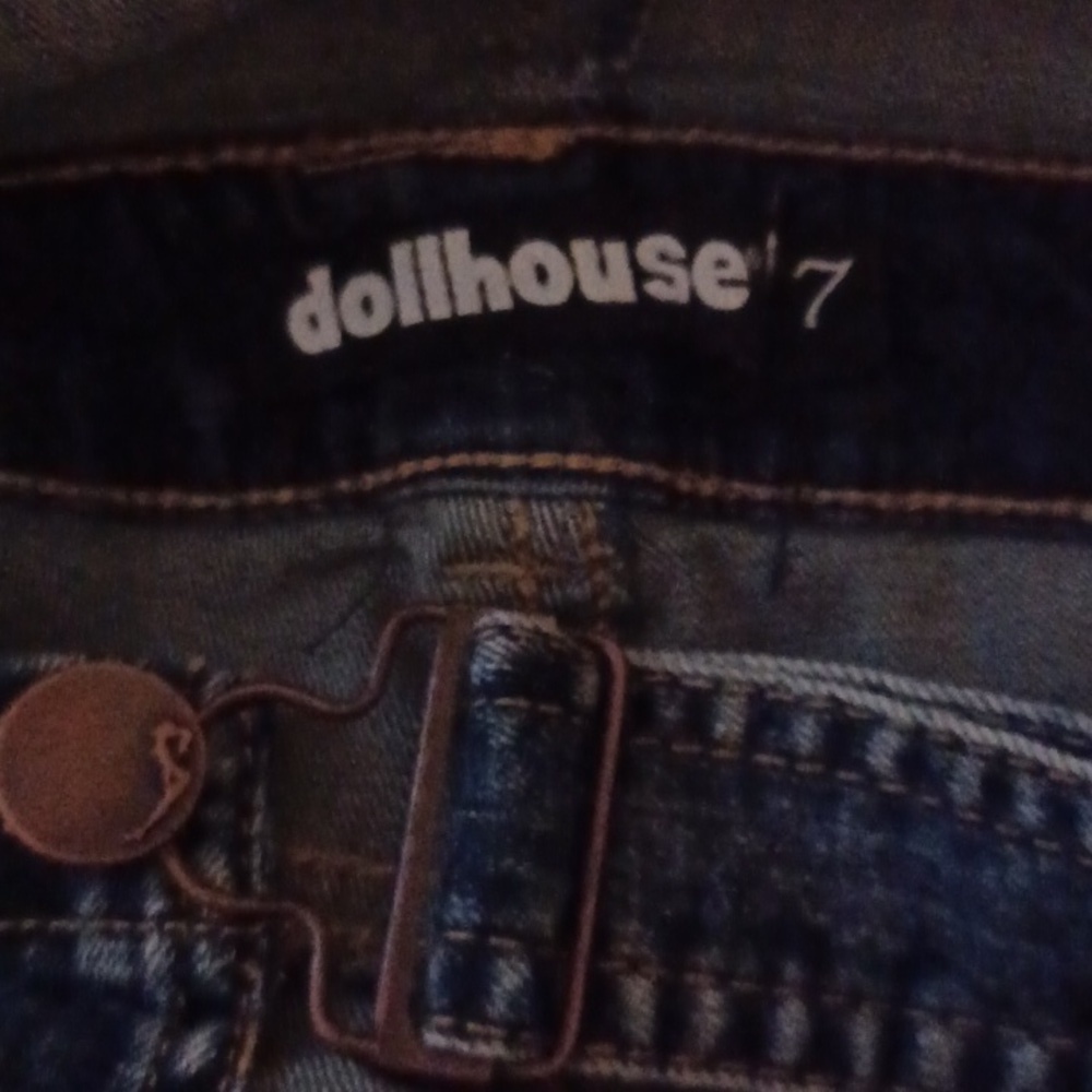 DISTRESSED overalls by Dollhouse. Size 7 .Great for Spring! - Picture 8 of 14
